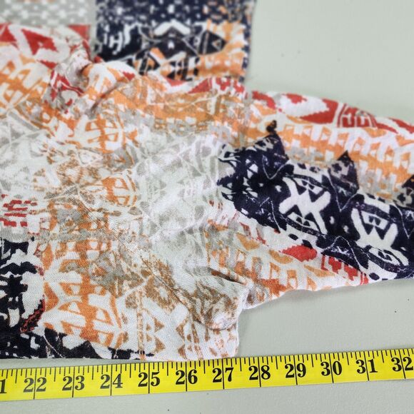 Nic + Zoe Womens Plus 3/4 Sleeve Linen Blend Sweater Size 2X Aztec Multicolor - Picture 7 of 10